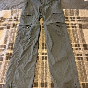 REI Grey Youth Large (14-16) Outdoor Zip Off Pants/Shorts with adjustable waist